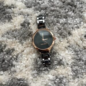 Nine West Gunmetal Grey/Rose Gold Women's Watch